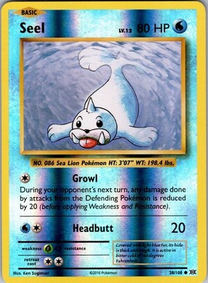 Seel LV. 12 28/108 Reverse Holo XY - Evolutions Common