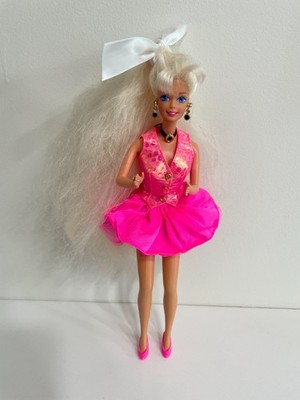 BARBIE Cut And Style Barbie Vintage 1994 Long Blonde Hair & Original Pink outfit