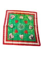 Vintage Delightful Love Theme Silk Scarf Earl Bernard Tagged
