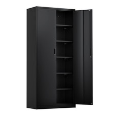 Multi-Purpose Rolling Storage Cabinet with Lock, Heavy-Duty Steel Construction
