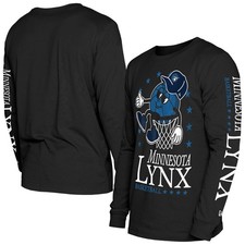 Men's New Era Black Minnesota Lynx Old School Sport Long Sleeve T-Shirt