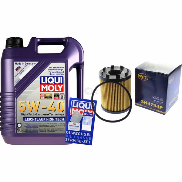 Inspektionskit Filter Liqui Moly ÖL 5L 5W-40 FüR Opel Corsa D F08 F68 1.3 Cdti-image