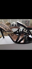 . Sandal by MOSCHINO Shoes .size 38 True To Size..black Patent..great Condi