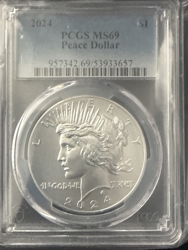 2024 Peace Silver Dollar - PCGS MS 70 With US Mint Packaging