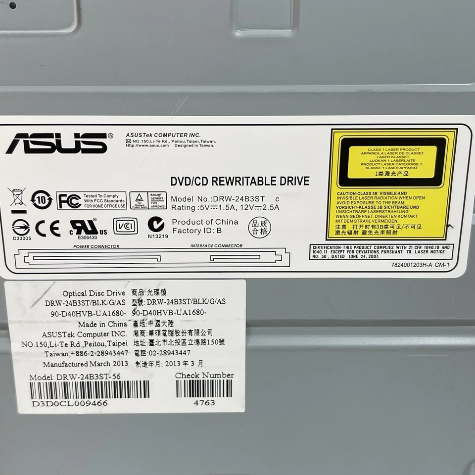 ASUS DRW-24B3ST Internal DVD/CD Writer DVD Burning 24x SATA Optical Drive USED - Image 4 of 4