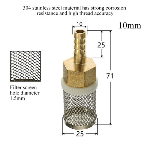 Pump Filter Mesh Strainer Hose Barb Fitting Impurity 6mm~10mm 1/4" 5/16'' 3/8'' - Picture 18 of 21