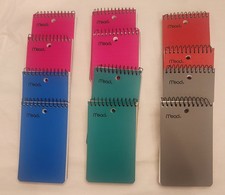 Pad Note Small spiral 6 colors Wirebound MEAD Memo 100 sheets 3x5 school lot 12
