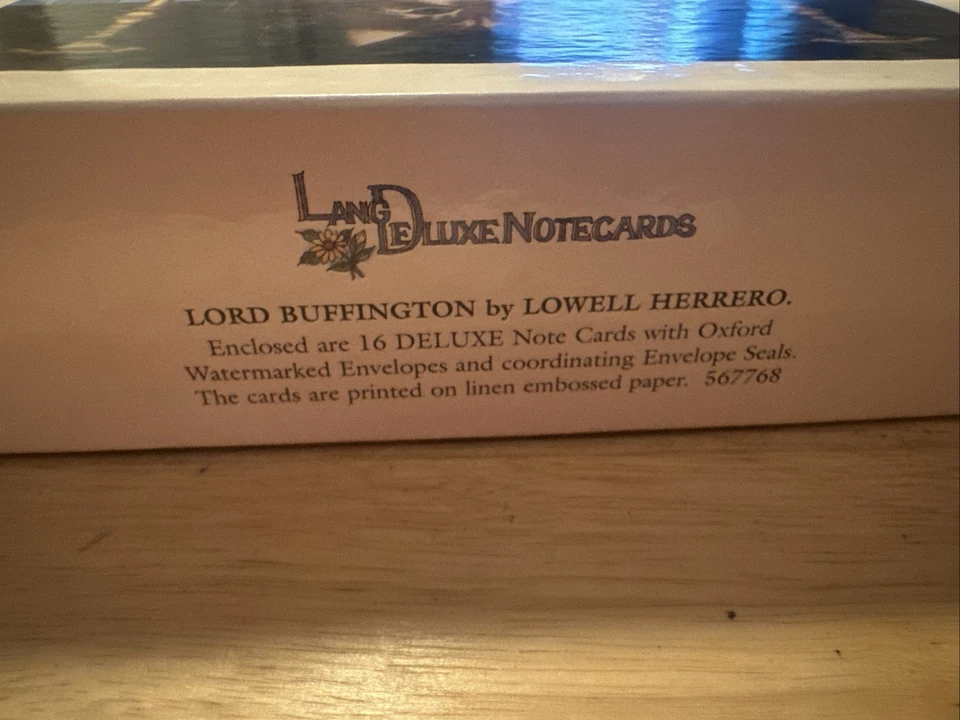 Lang " Lord Buffington" Cat Deluxe Note Cards w/ Linen Envelopes & Seals 14 Ct - Image 2 of 4