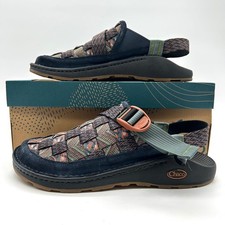 Chaco Canyon Woven Clog Mens 11 Earthy Mosaic Marine Navy Suede Sandals BOHO