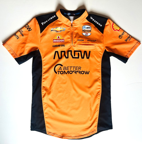 Arrow McLaren Pato O’Ward NTT Indycar Men’s Medium Team Issue Papaya Crew Shirt