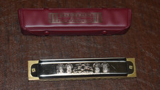 VINTAGE M HOHNER MARINE BAND GRAND PRIX 14 HOLE KEY C HARMONICA 365 N