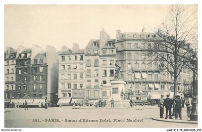 AWF-P15-1161-75 - PARIS - Statue von Etienne Dolet Place Maubert