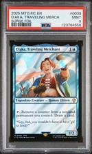 2025 MTG FINAL FANTASY COMMANDER SURGE FOIL O'AKA, TRAVELING MERCHANT PSA 9