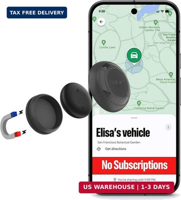 Magnetic Hidden GPS Tracker for Vehicles - 365 Days Battery Life, No Subscriptio