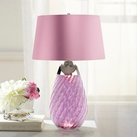 Blau Glamour Moderne Tischlampe Nachtlampe 1X7W/Gu10+1X60W/E27 46X46X74 [Cm]