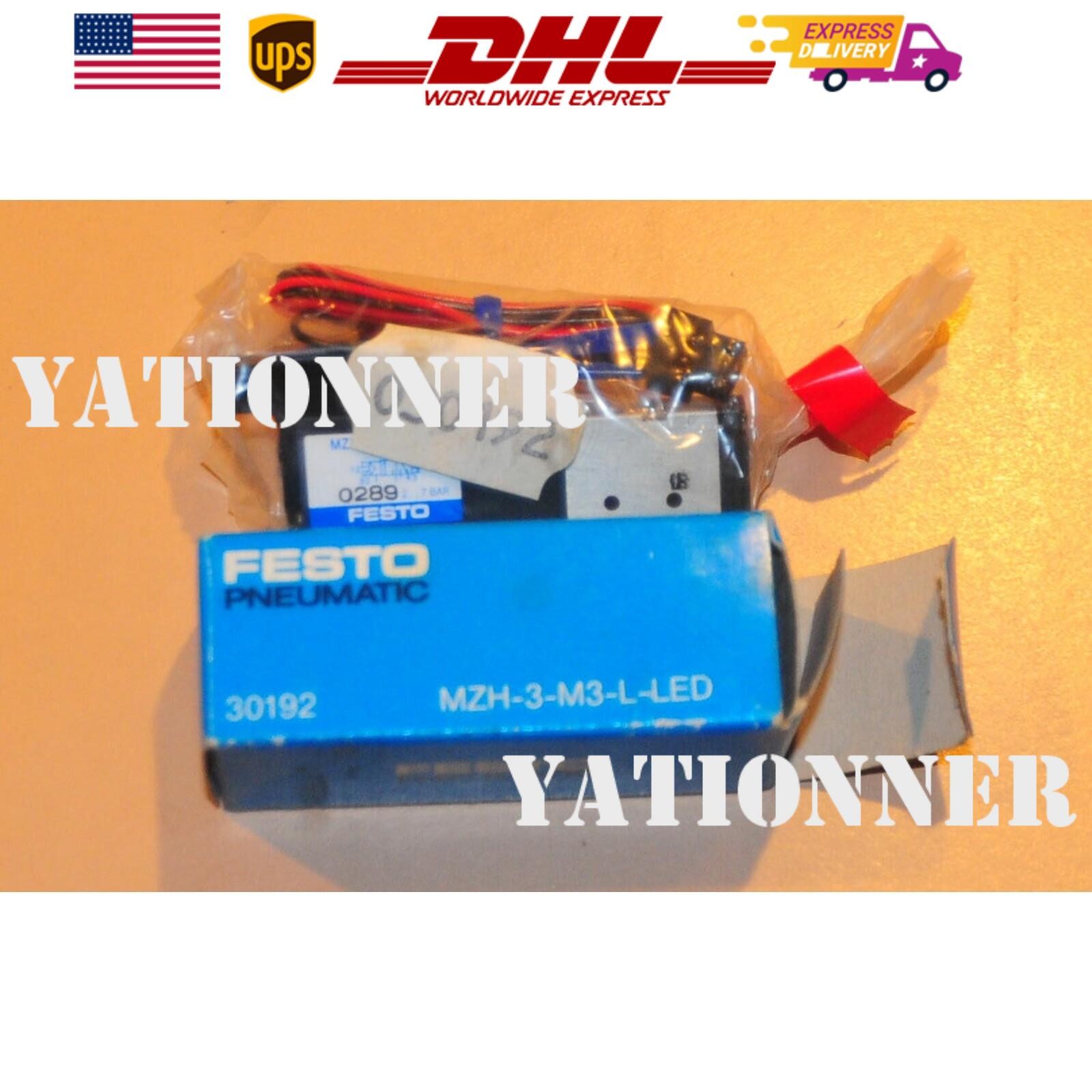 US FREE TAX New Festo MZH-3-M3-L-LED, 30192 Pneumatic Valve 30192 MZH-3-M3-L-LED