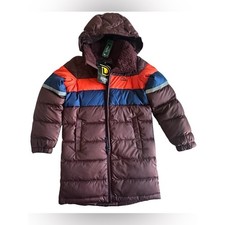 L.L.Bean Kids DownTek Puffer Coat 6X/7 Burgundy Hooded Winter Jacket NWT