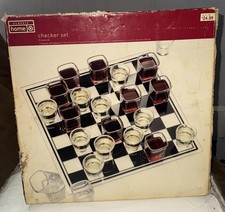 Classic Home Shot Glass Checker Set 25 Piece Drinking Game