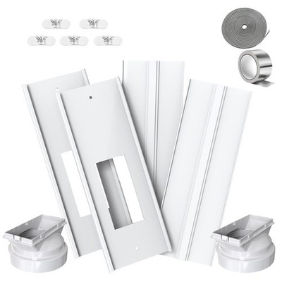Gulrear Dual Hose Portable Air Conditioner Window Vent Kit 26-62 Adjustable 2