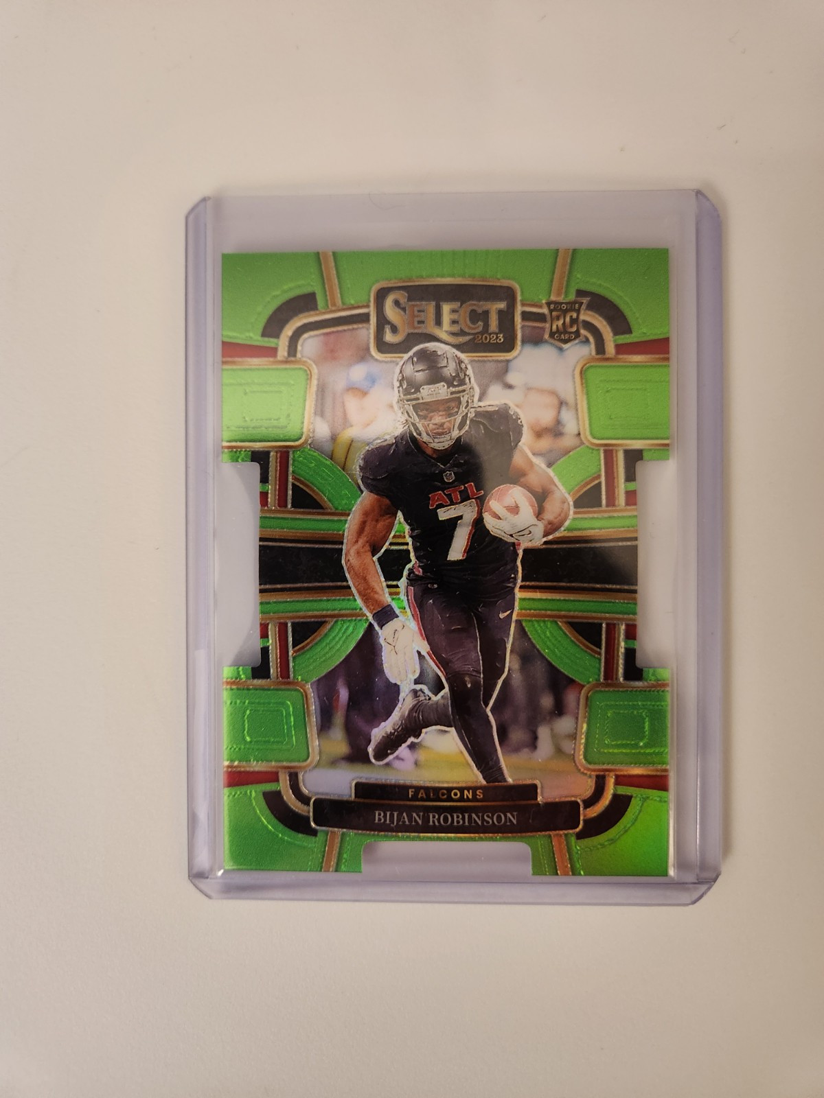 2023 Panini Select Bijan Robinson RC Neon Green Die-Cut (039/599) #4