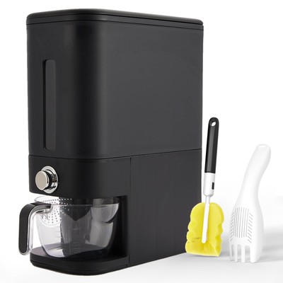 Rice Dispenser 20 lbs I Rice Storage Container 20 lbs with Sponge, Scoop & Ri...