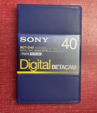 Sony BCT-D40 40 Minute Digital Betacam Video Cassette in Album Case Small 