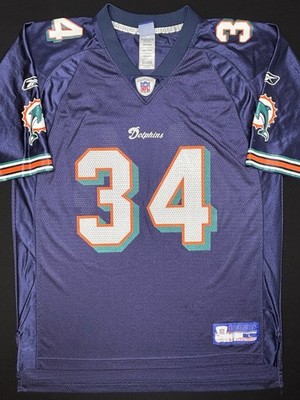 Rare Miami Dolphins Ricky Williams Alt Blue Reebok Football Jersey