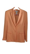 Liz Claiborne Collection Summer Tangerine Rayon Blazer Career Size 8