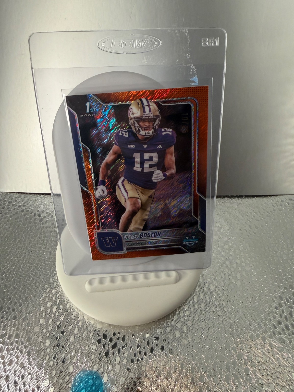 2025 bowman chrome u Denzel Boston orange shimmer /25 first bowman rc #34