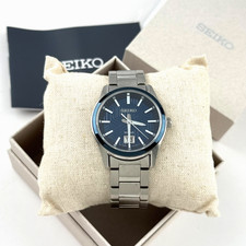 Seiko Essentials SUR559 Men's Blue Dial Stainless Steel Strap Quartz Watch 40mm