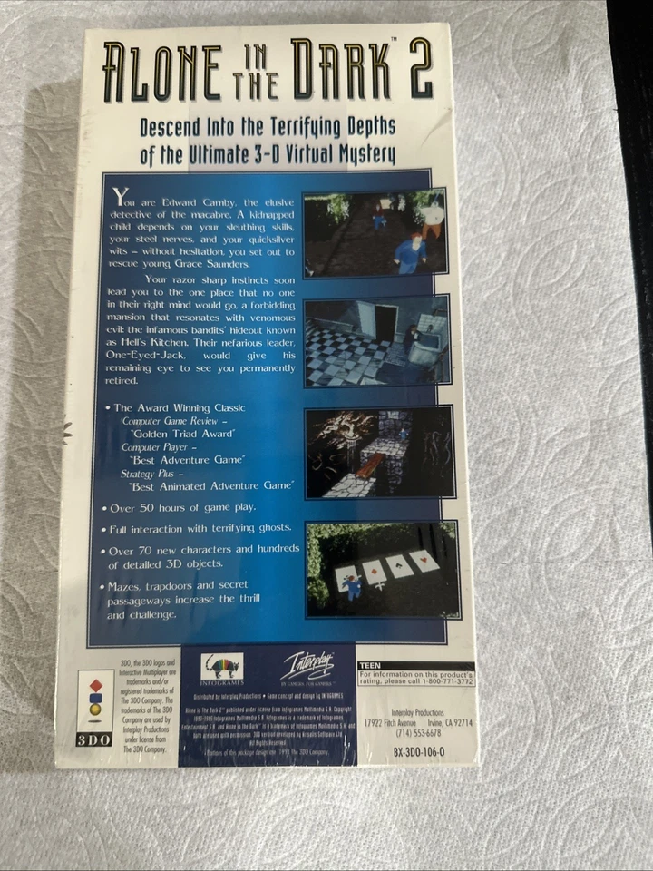 New Sealed Alone in the Dark 2 Long Box Panasonic 3DO, Please Read! - Image 2 of 4