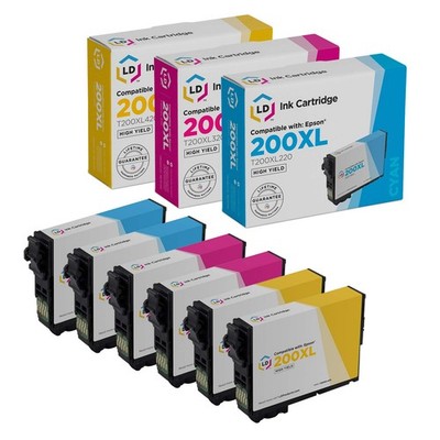 LD For Epson T200XL 6pk HY Ink T200XL220 T200XL320 T200XL420 XP200 XP300