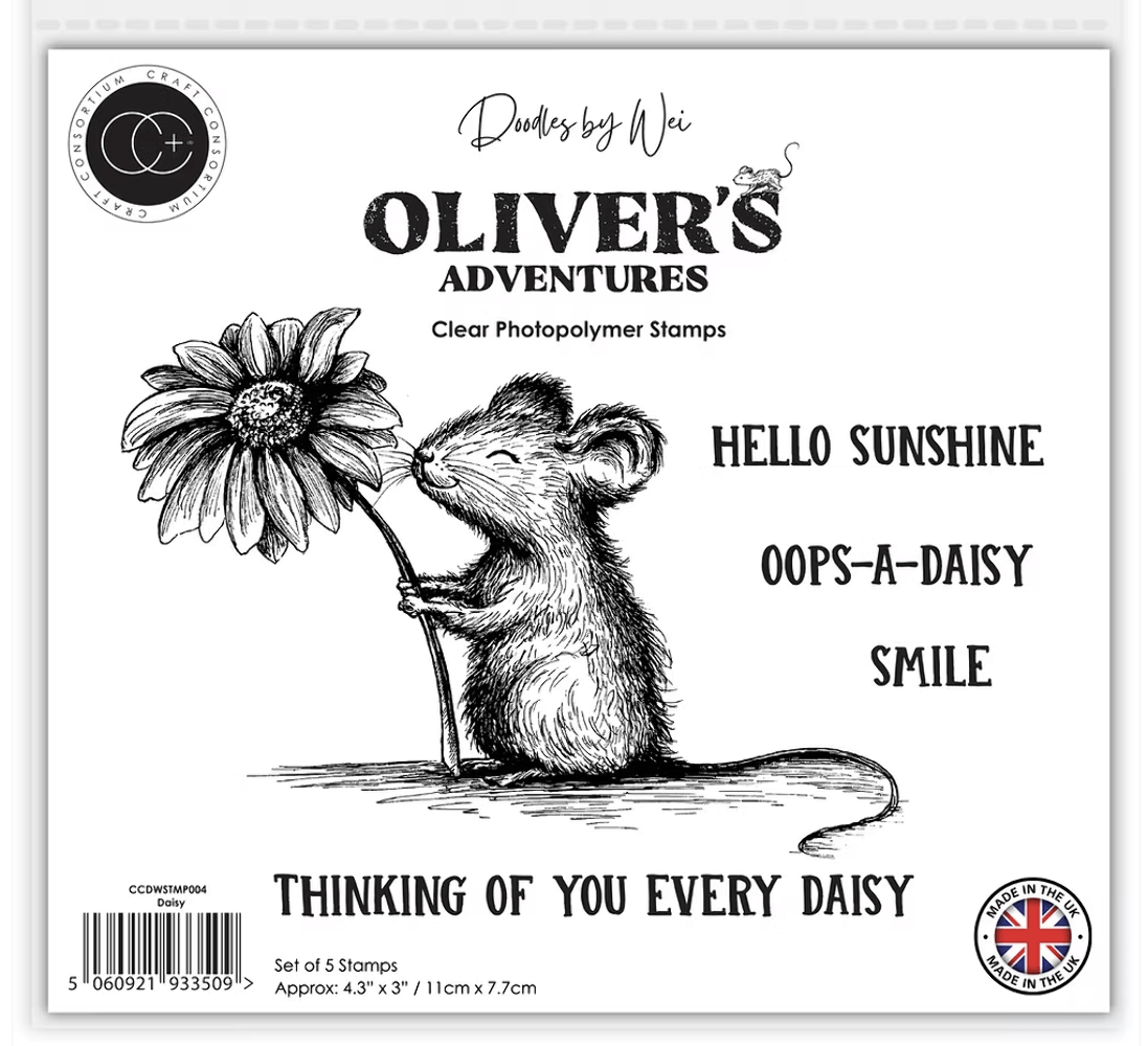 Oliver's Adventures Daisy Clear Stamp Set by Wei & Craft Consortium