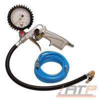 BGS DRUCKLUFT-REIFENFÜLL-PISTOLE + Druckluftschlauch Kompressor Luftschlauch
