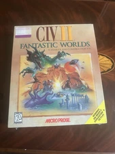 Civilization II: Fantastic Worlds Big Box PC game Factory Sealed 1997 Vintage