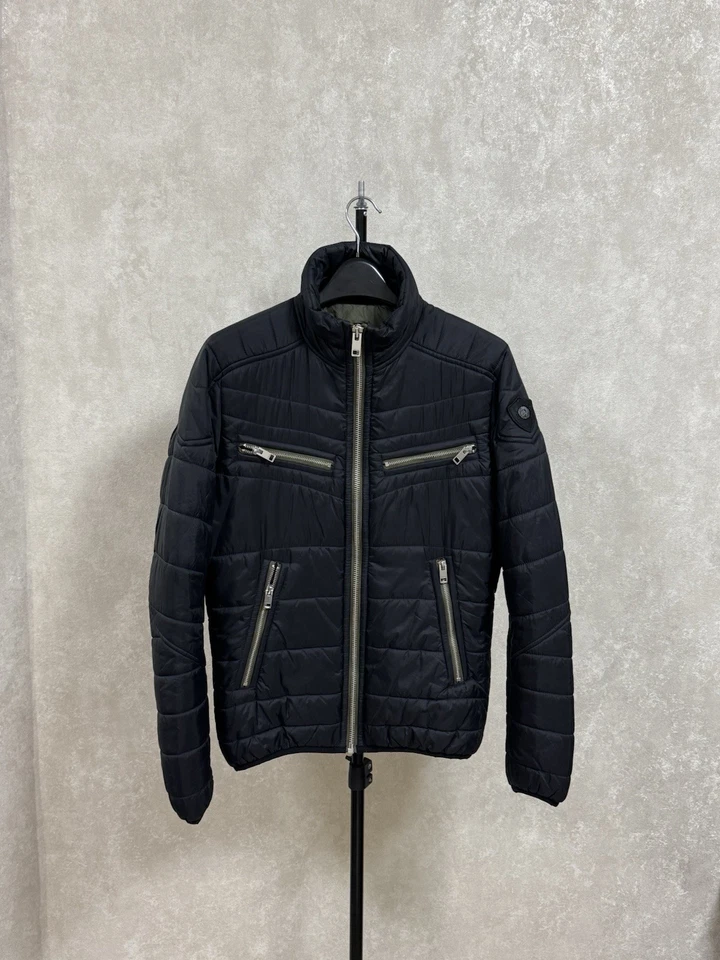 Diesel Black Puffer Zip Jacket Men’s Size S - Image 3 of 4