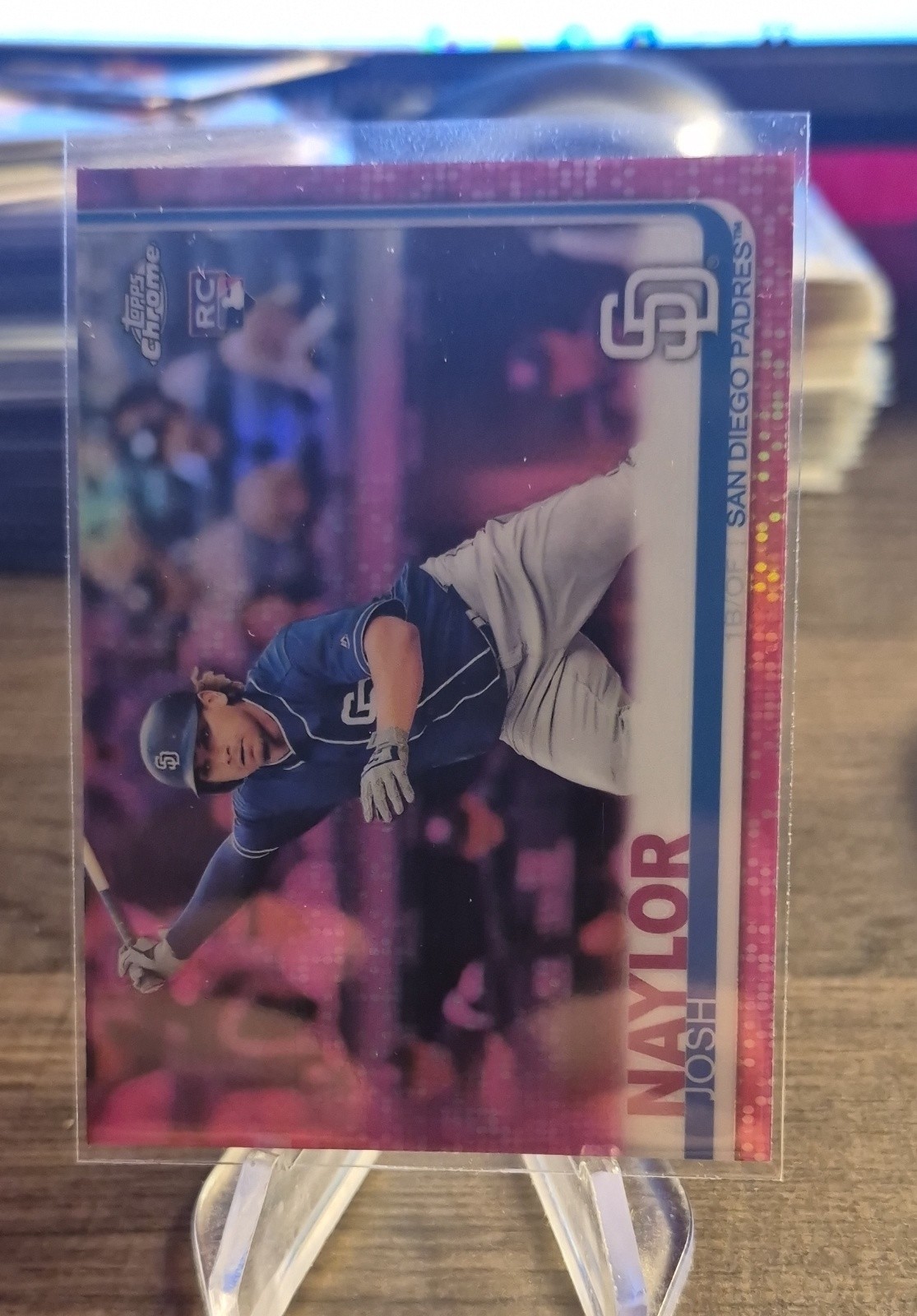 2019 Topps Chrome Update Series - Josh Naylor #44 Pink Refractor (RC)