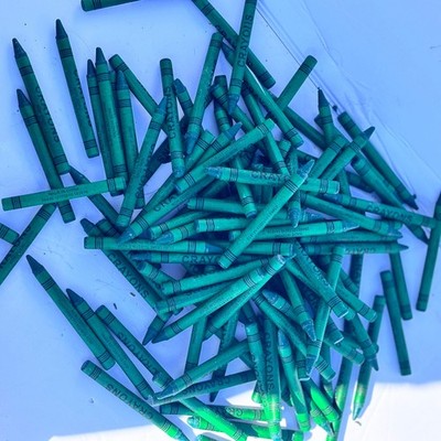 Bulk Lot Green Wax Crayons Non-Toxic ASTM D-4236 Art Supplies 28440 12172010