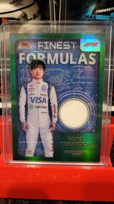 2024 Topps Finest Formula 1 F1  Green Yuki Tsunoda 21/50 FF-TSU Relic Patch