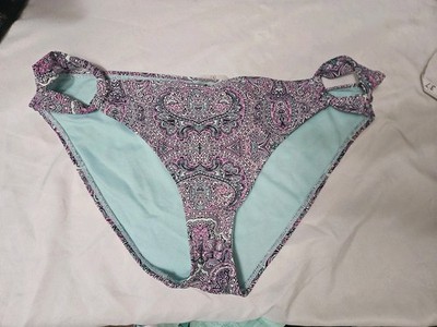 Hot Water All Over Paisley Print Bikini Bottoms Size Large!