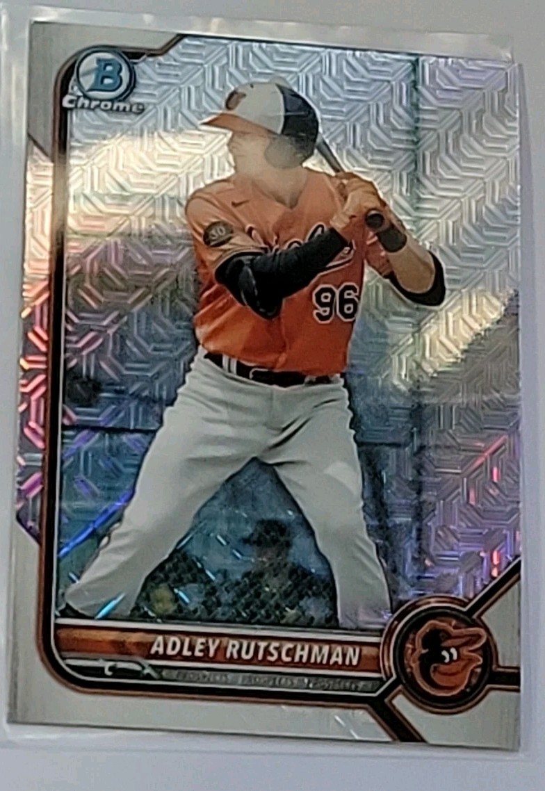 Adley Rutschman 2022 Bowman Chrome Mojo Refractor #BCP-29 Baltimore Orioles