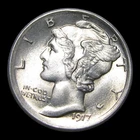 1917 Mercury Dime Silver ---- Gem BU+ FB Condition Coin ---- #KK429