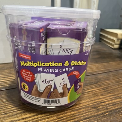 New Lakeshore Multiplication and Division Game 18 Cards Decks Children s Game