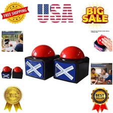 Game Answer Buzzer 2 Pcs, Game Buzzer Alarm Sound Play Button with Light Triv...