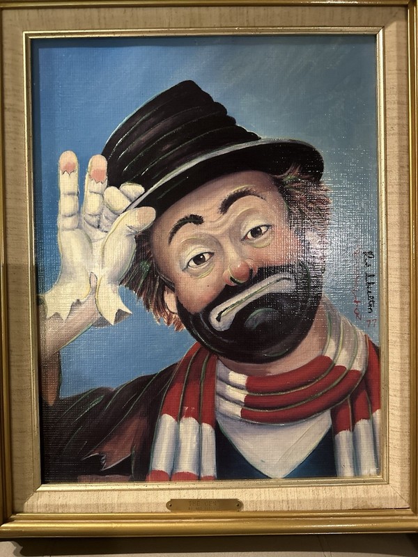 Red Skelton "The Gent" Clown Oil on Canvas Painting Framed Signed LE 1977