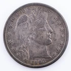 1902 Barber Half Dollar XF/AU Silver 50c