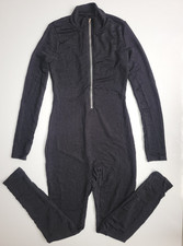 Black Shimmering Long Sleeve Jumpsuit Club Party Wear Size 12 RRP 28
