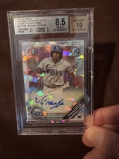 2019 Bowman Chrome Prospect Autographs Wander Franco Atomic Refractor BGS 8.5