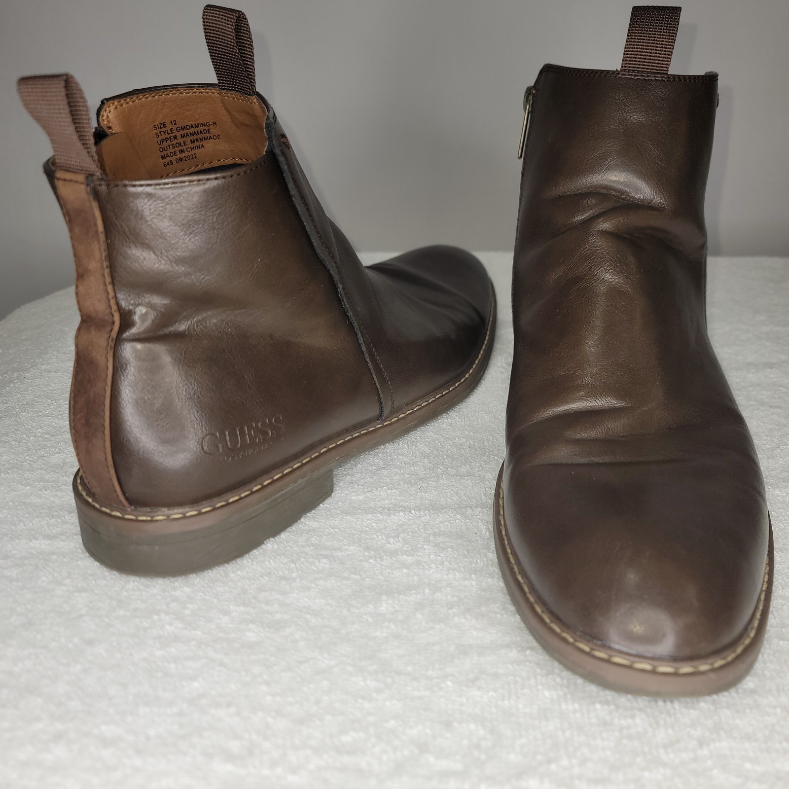 SAOLA Stivali UWD GUESS Los Angles ecopelle Derby GMDAMING R marroni da uomo taglia 12