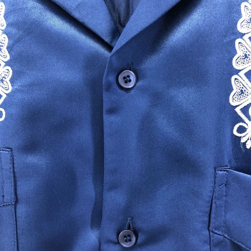 Vintage WEST LINE short-sleeved open-collar Mexican/Cuban box shirt size L (... - Image 4 of 4